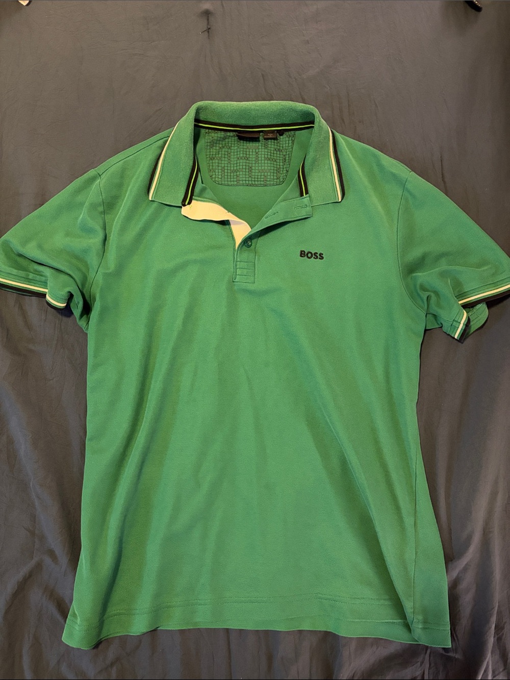 BOSS Green Polo with Contrast Collar